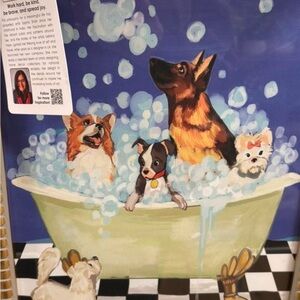 Dogs in Bath art. So cute viral